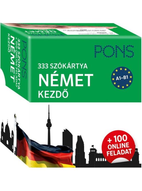 PONS 333 szókártya Német kezdő + 100 online feladat - Kezdő és újrakezdő nyelvtanulóknak