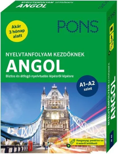 PONS Nyelvtanfolyam kezdőknek ANGOL - Kezdő és újrakezdő nyelvtanulóknak - Hanganyag pendrive-on és webről letölthető (ú - Angol  témájú könyvek és olvasmányok