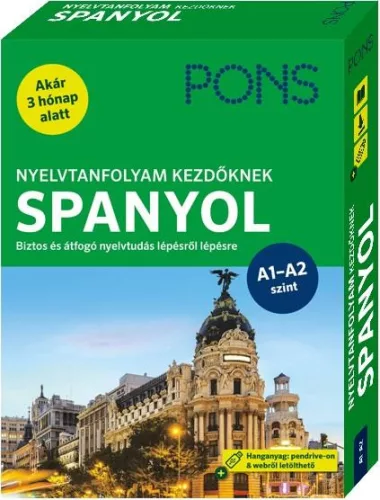 PONS Nyelvtanfolyam kezdőknek SPANYOL - Kezdő és újrakezdő nyelvtanulóknak - Hanganyag pendrive-on és webről letölthető