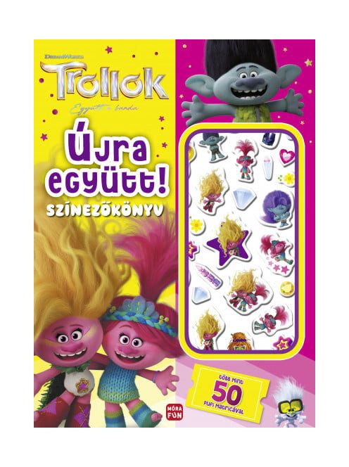 Trollok - Újra együtt! - Színezőkönyv 50 pufi matricával