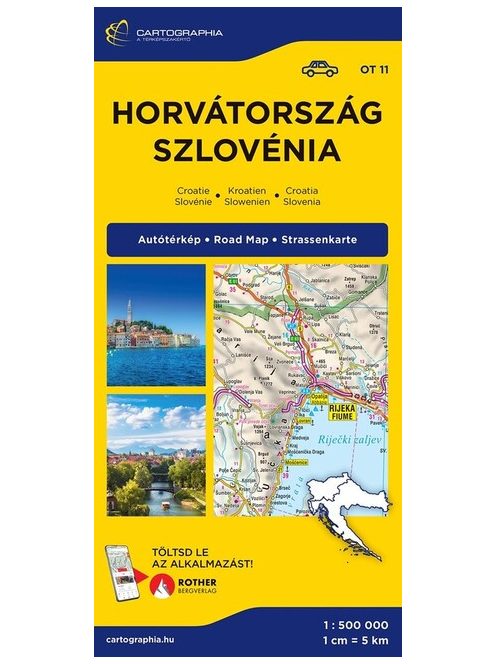 Horvátország, Szlovénia térkép (1:500 000) - Európai autótérképek (új kiadás)