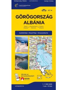   Görögország, Albánia autótérkép - Országtérkép-sorozat 14.