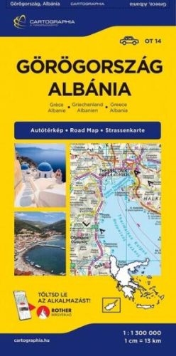 Görögország, Albánia autótérkép - Országtérkép-sorozat 14. - Európa  témájú könyvek és olvasmányok